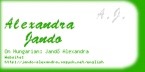alexandra jando business card