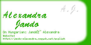 alexandra jando business card